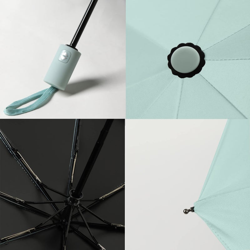 BAODINI Small Travel Umbrella for Rain and Sun Protection, 42 Inch Arc Canopy, Windproof and Compact - Image 5